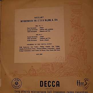 Mozart divertimento no 17