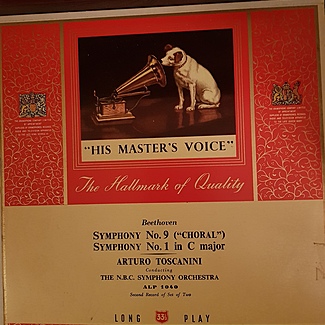 Beethoven symphony no 9 symphony no 1 by Arturo Toscanini