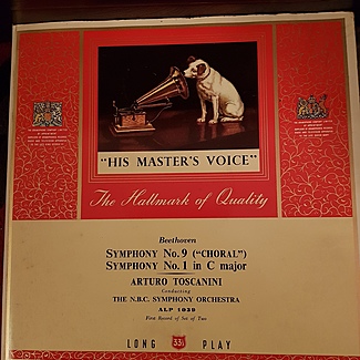 Symphony no 9 symphony no 1 by Arturo Toscanini