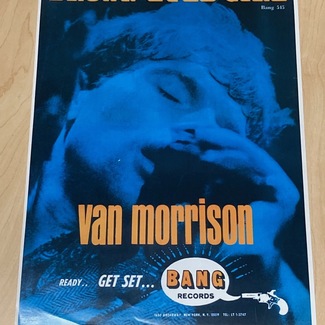 VAN MORRISON POSTER-BROWN EYED GIRL repro BANG RECORDS 545 Them Belfast Gypsies