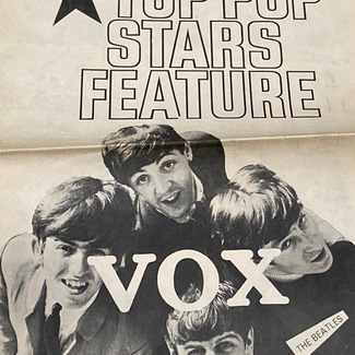 VOX TEEN BEAT NEWSPAPER - Vol. 1 #2 BEATLES Rolling Stones YARDBIRDS Animals DUSTY SPRINGFIELD & THE ECHOES