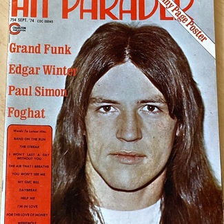 HIT PARADER #122 (September 1974, USA) GRAND FUNK Deep Purple BOWIE Paul Simon Edgar Winter ROD PRICE FOGHAT Jimmy Page