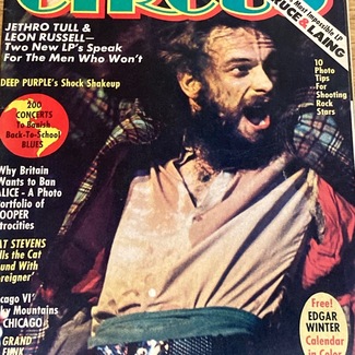 CIRCUS MAGAZINE - Sept. 1973 Vol. 7 #12 JETHRO TULL Grand Funk ALICE COOPER Chicago CAT STEVENS