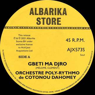 Gbeti Ma Djro' / 'Angelina II by Orchestre-poly-rythmo De Cotonou Dahomey