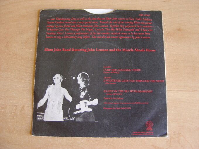 Whatever Gets You Through The Night & Lucy In The Sky With Diamonds / I Saw Her Standing There