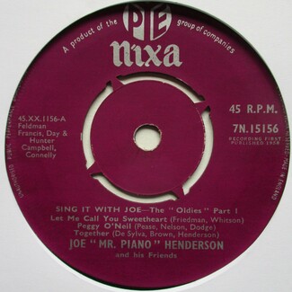 Sing It With Joe - The " Oldies " Part 1 by Joe 'Mr Piano' Henderson And His Friends