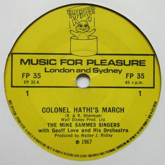 Colonel Hathi's March / When I See An Elephant Fly by Mike Sammes Singers / Clive Peterson