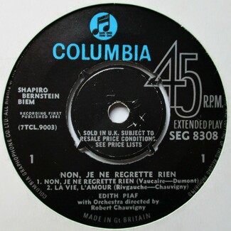 Non, Je Ne Regrette Rien... by Edith Piaf