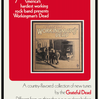 THE GRATEFUL DEAD Working Man's Dead - high-quality A2 promo poster