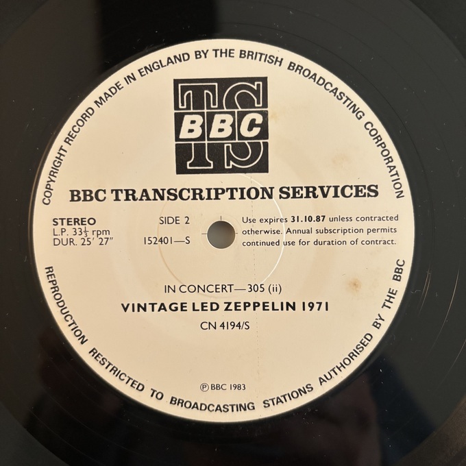 Vintage Led Zeppelin 1971