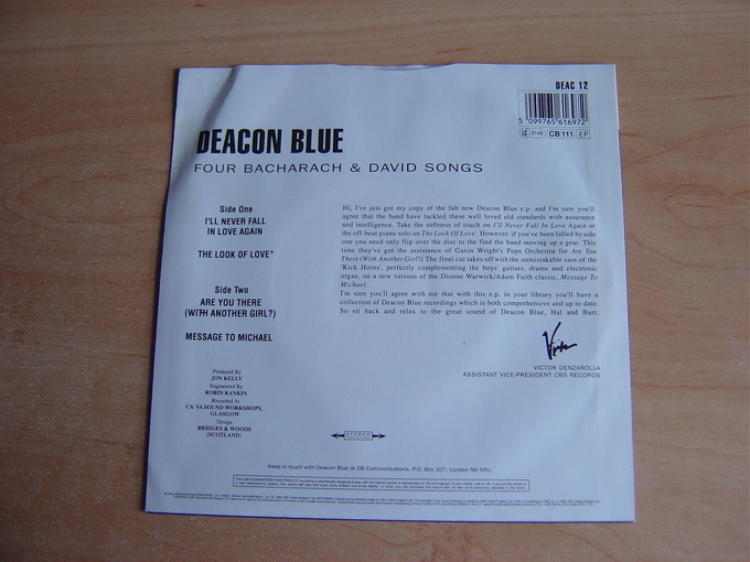 Four Bacharach & David Songs