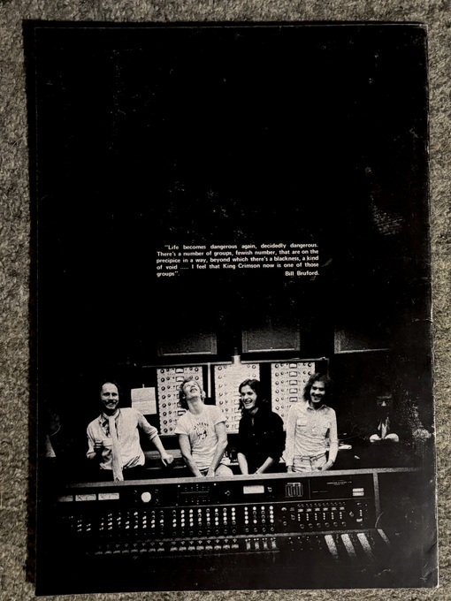 KING CRIMSON Larks' Tongues original March 1973 UK press release