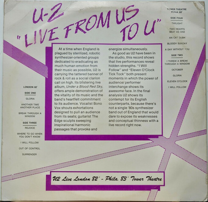 "Live - From Us To U"
