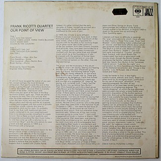 Our Point Of View by Frank Ricotti Quartet