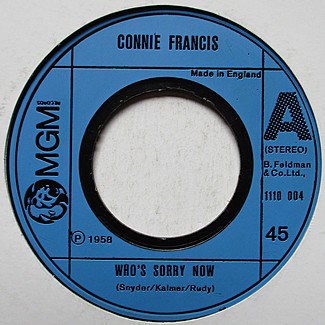 Who's Sorry Now by Connie Francis