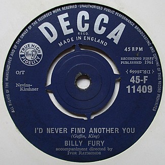 I'd Never Find Another You / Sleepless Nights by Billy Fury