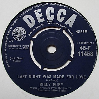 Last Night Was Made For Love by Billy Fury