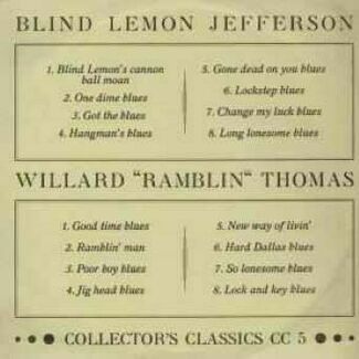 The Country Blues - Texas by Blind Lemon Jefferson