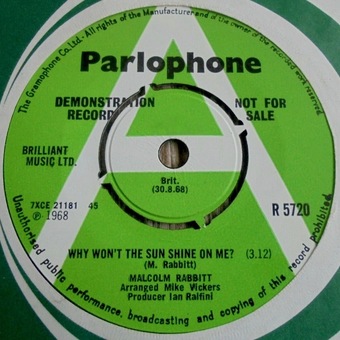 Why Won't The Sun Shine On Me? / Sarah by Malcolm Rabbitt