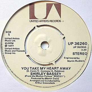 You Take My Heart Away by Shirley Bassey