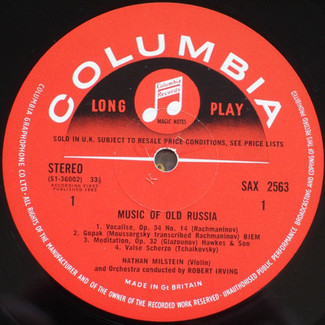 Music Of Old Russia by Nathan Milstein