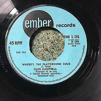Whereβs The Playground Susie / Love Is A Lonesome River by Glen Campbell