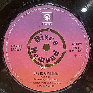 One In A Million / Let Me Give You My Lovin' by Maxine Brown