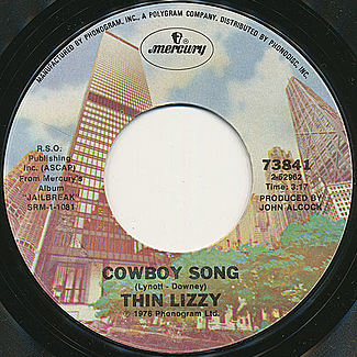 Cowboy Song / Angel From The Coast by Thin Lizzy