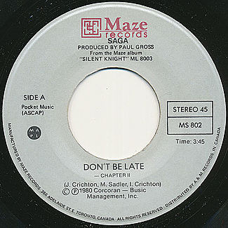 Don´t Be Late (Chapter II) / Time To Go by Saga