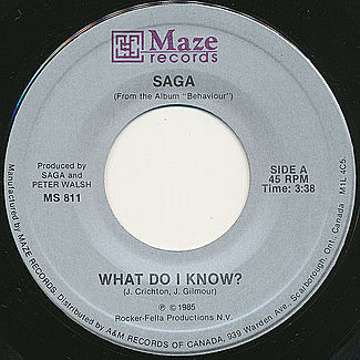 What Do I Know? / Easy Way Out by Saga