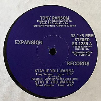 STAY IF YOU WANNA by Tony Ransom