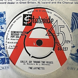 Sally, Go ‘Round The Roses 1963 stateside demo promo 7” single ex play by The Jaynetts