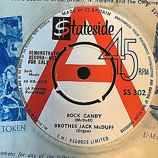 Rock Candy 1964 stateside demo ex play by Brother Jack Mcduff