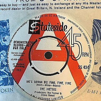 (He’s Gonna Be) Fine Fine Fine 1964 stateside demo promo ex + vinyl and play by The Ikettes