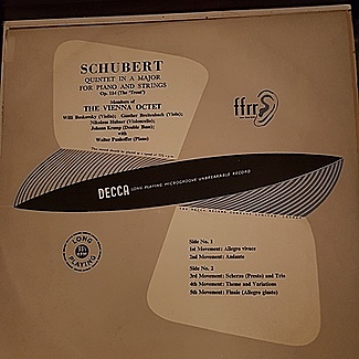 Schubert quintet in a major by Vienna Octet