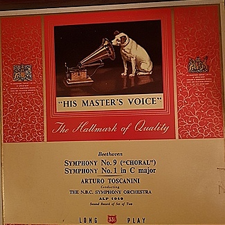 Beethoven symphony no 9 symphony no 1 by Arturo Toscanini