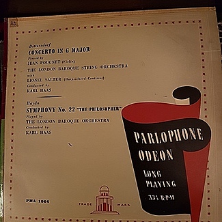 Dittersdorf concerto in g major by Jean Pougnet The London Baroque Symphony Orchestra