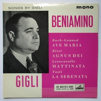 Songs By Gigli by Beniamino Gigli