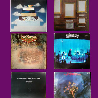 JOB LOT PROGRESSIVE ROCK 6 ORIGINAL LPs ELP-GENESIS-MOODY BLUES EX TO M COND. by Vv.aa.