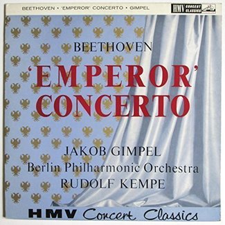 Beethoven Emperor Concerto by Jakob Gimpel / Berlin Philharmonic Orch / Rudolf Kempe