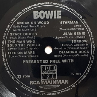 The Record Mirror Flexi Disc by David Bowie