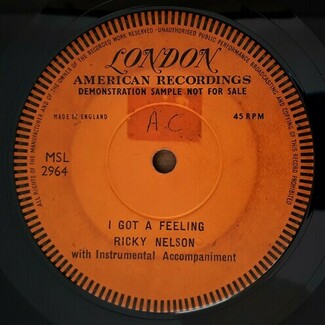 I Got A Feeling (1 SIDED DEMONSTRATION SAMPLER) by Ricky Nelson