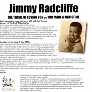 The Thrill Of Loving You / You Made A Man Of Me by Jimmy Radcliffe