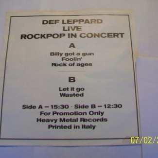 live rockpop in concert by Def Leppard